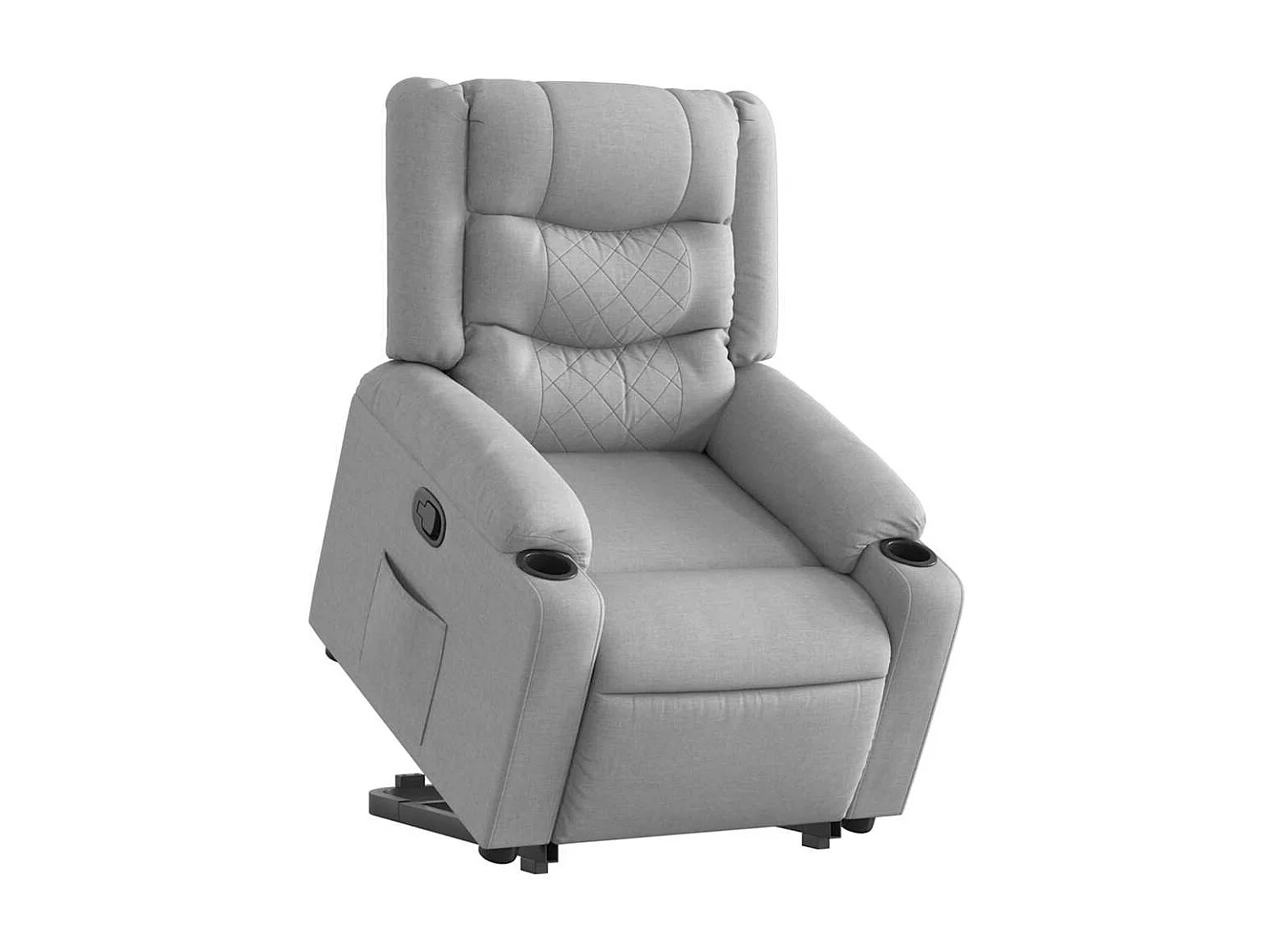Sillón de relax | Silla | Sillón reclinable elevable de tela gris claro SHL3944