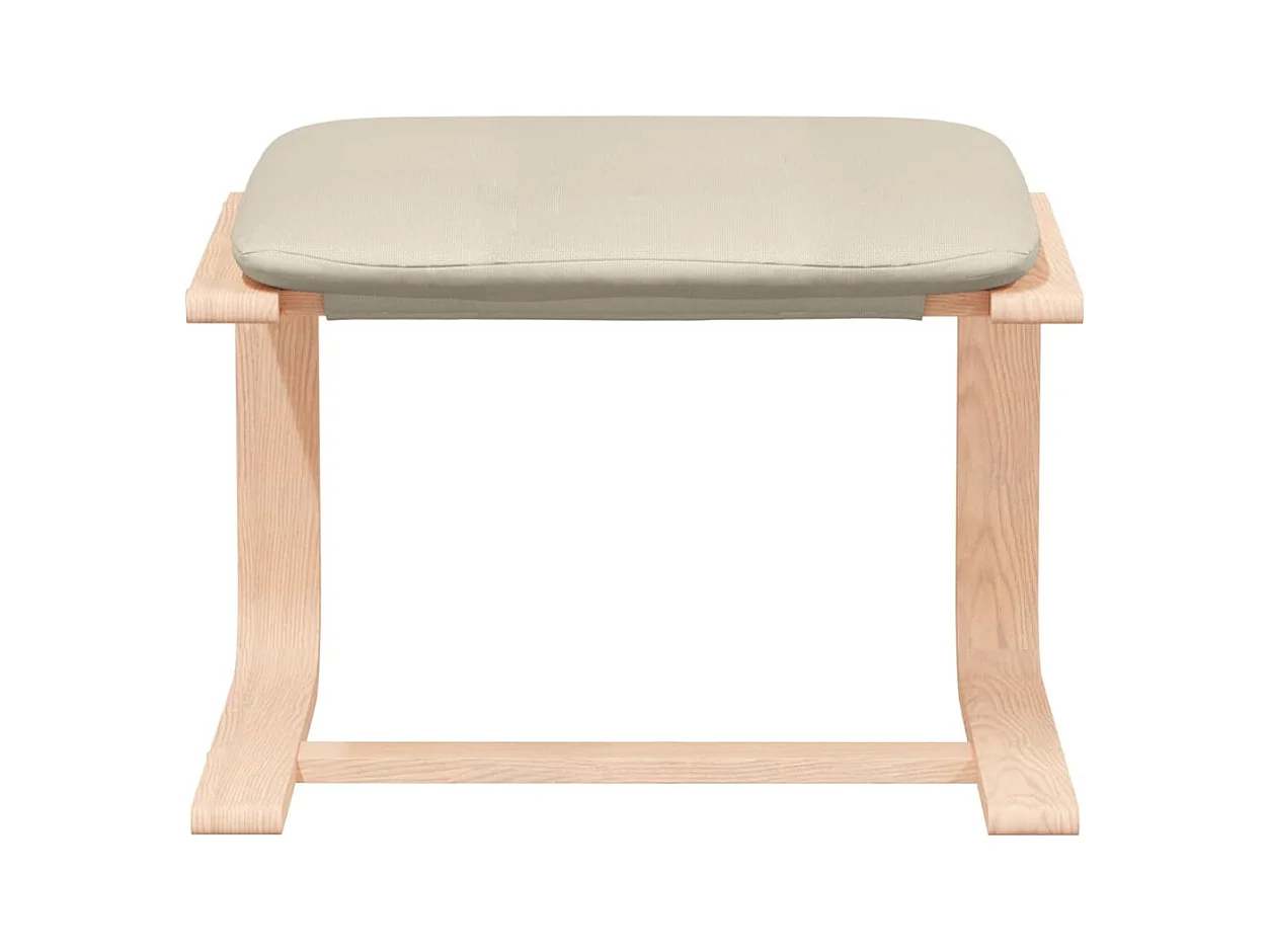 Sillón de relax | Silla de relax con taburete tela color crema SHL9818