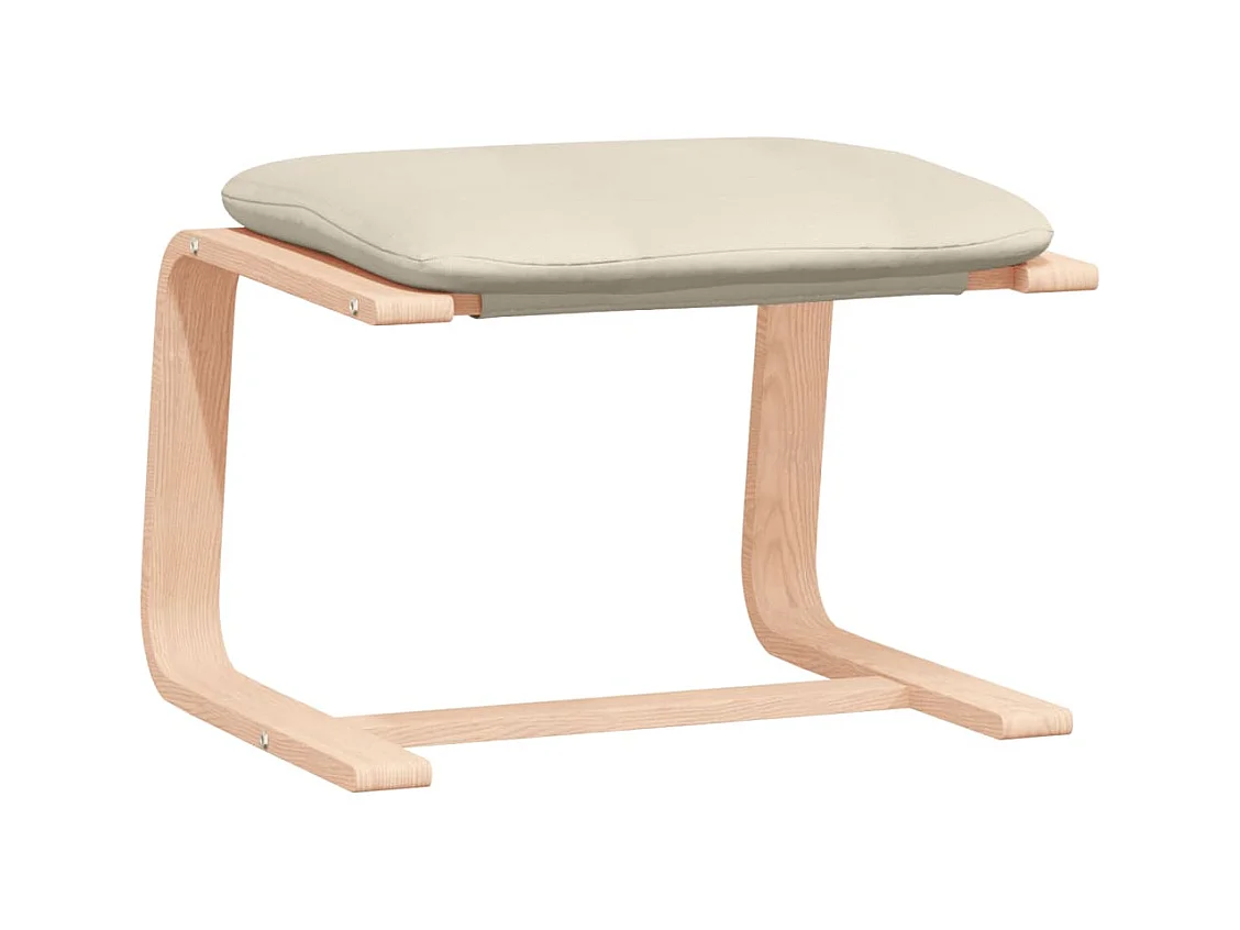 Sillón de relax | Silla de relax con taburete tela color crema SHL9818