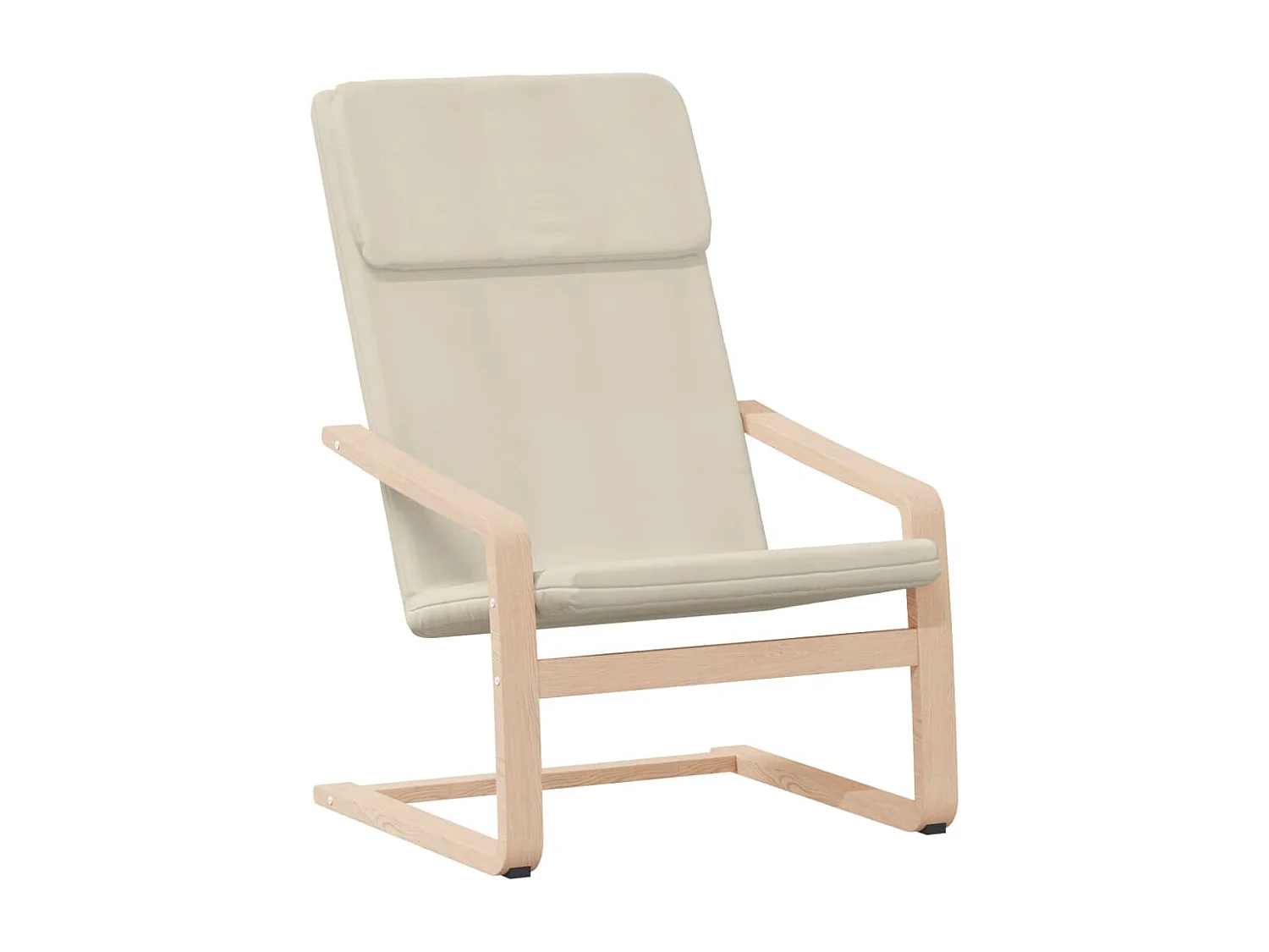 Fauteuil de relaxation avec repose-pied Crème Tissu SHL2709