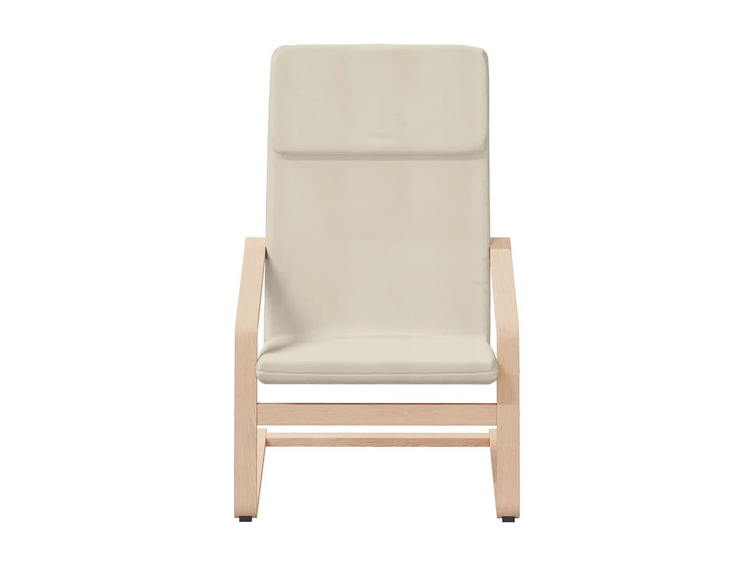 Fauteuil de relaxation avec repose-pied Crème Tissu SHL2709