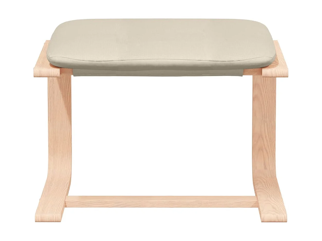 Fauteuil de relaxation avec repose-pied Crème Tissu SHL2709