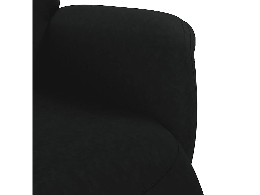 Relaxsessel | Lounge Sessel für Wohnzimmer mit Fußteil Schwarz Samt SHL83145