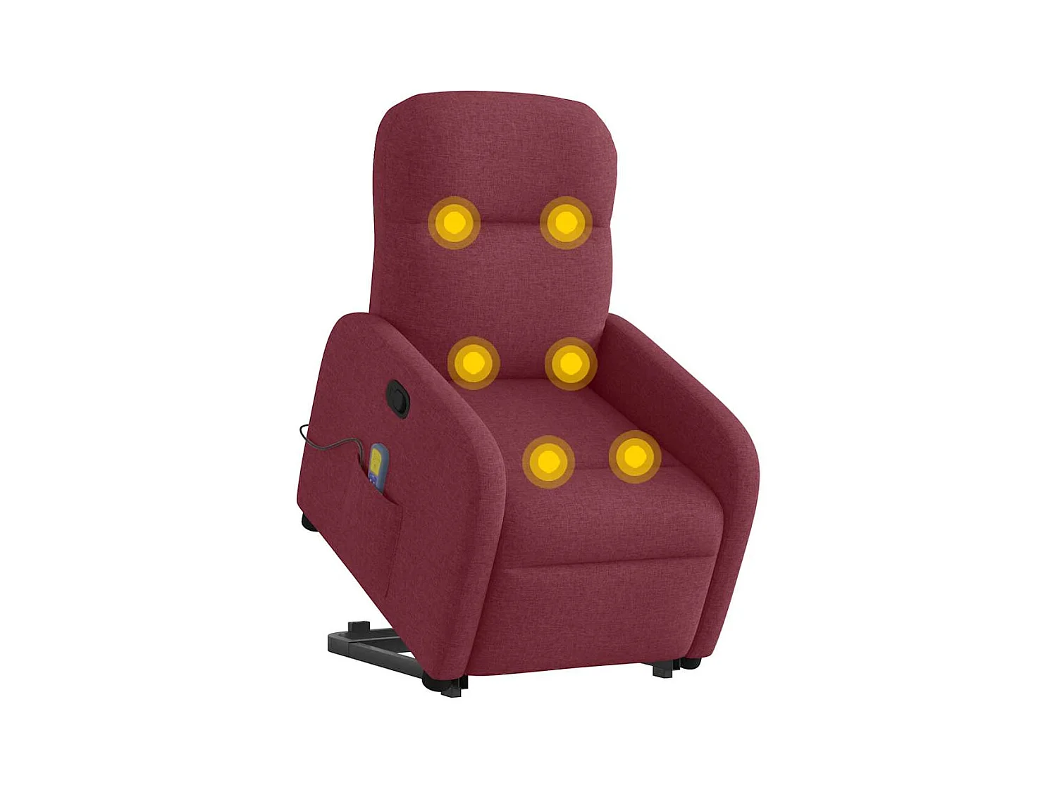 Sillón de relax | Sillón reclinable de masaje elevable tela rojo tinto SHL5312