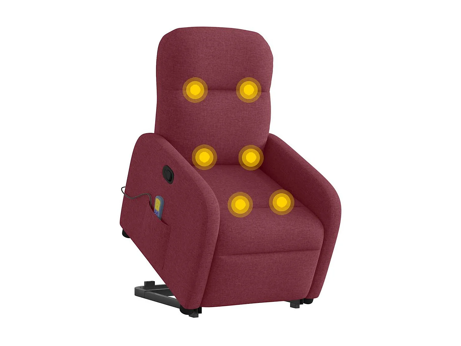 Fauteuil inclinable-Chaise de relax-Fauteuil de Massage Rouge bordeaux Tissu SHL5330