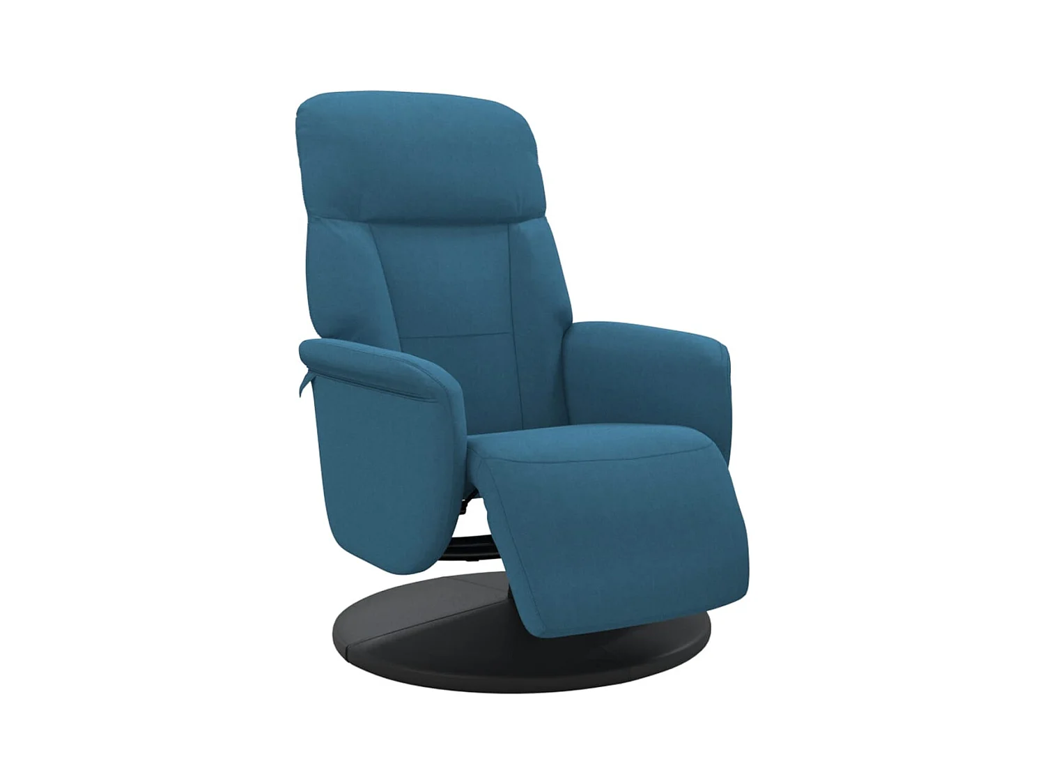 Fauteuil inclinable-Fauteuil salon avec repose-pied bleu velours SHL2481
