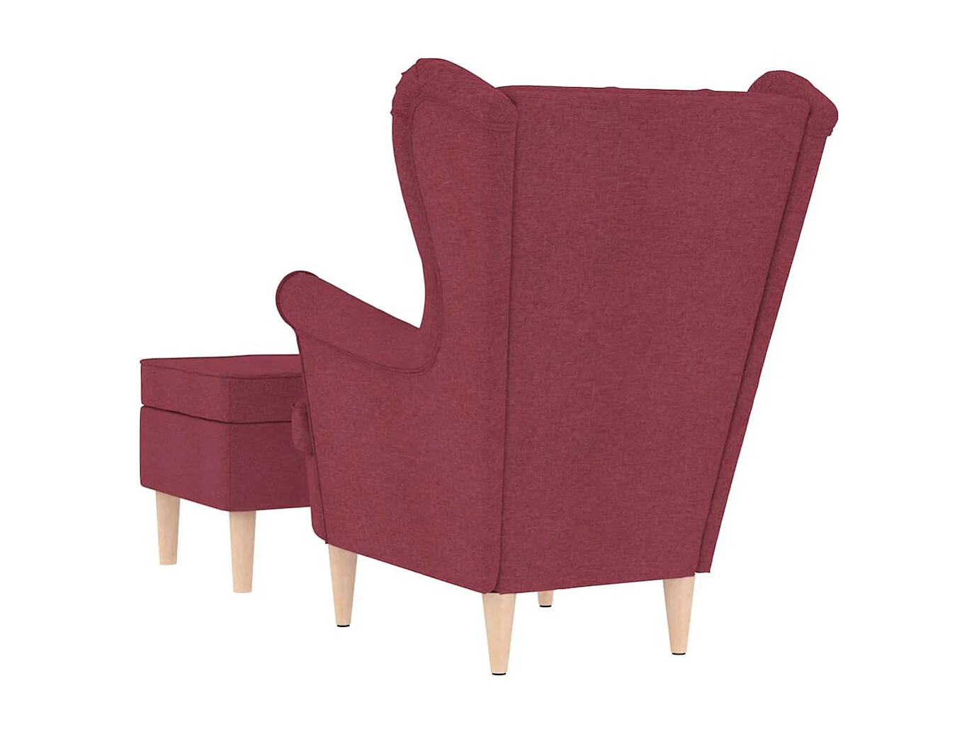 Poltrona Salotto | Sedia Relax | Poltrona con Poggiapiedi Rosso Vino in Tessuto SHL5901