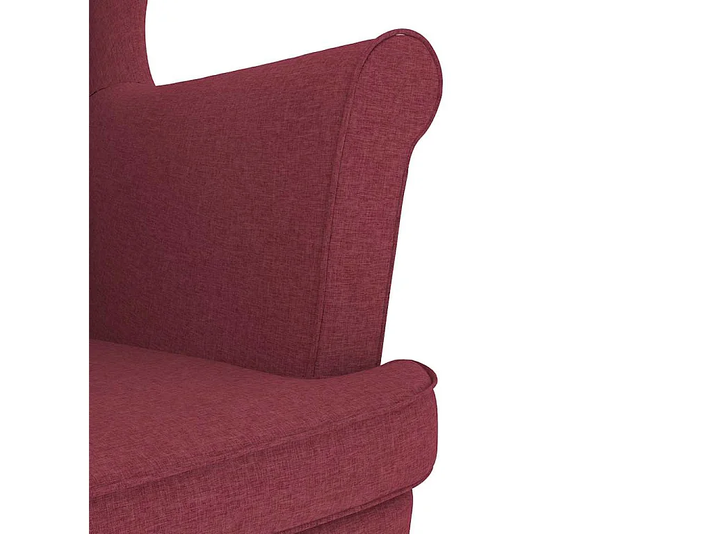 Poltrona Salotto | Sedia Relax | Poltrona con Poggiapiedi Rosso Vino in Tessuto SHL5901