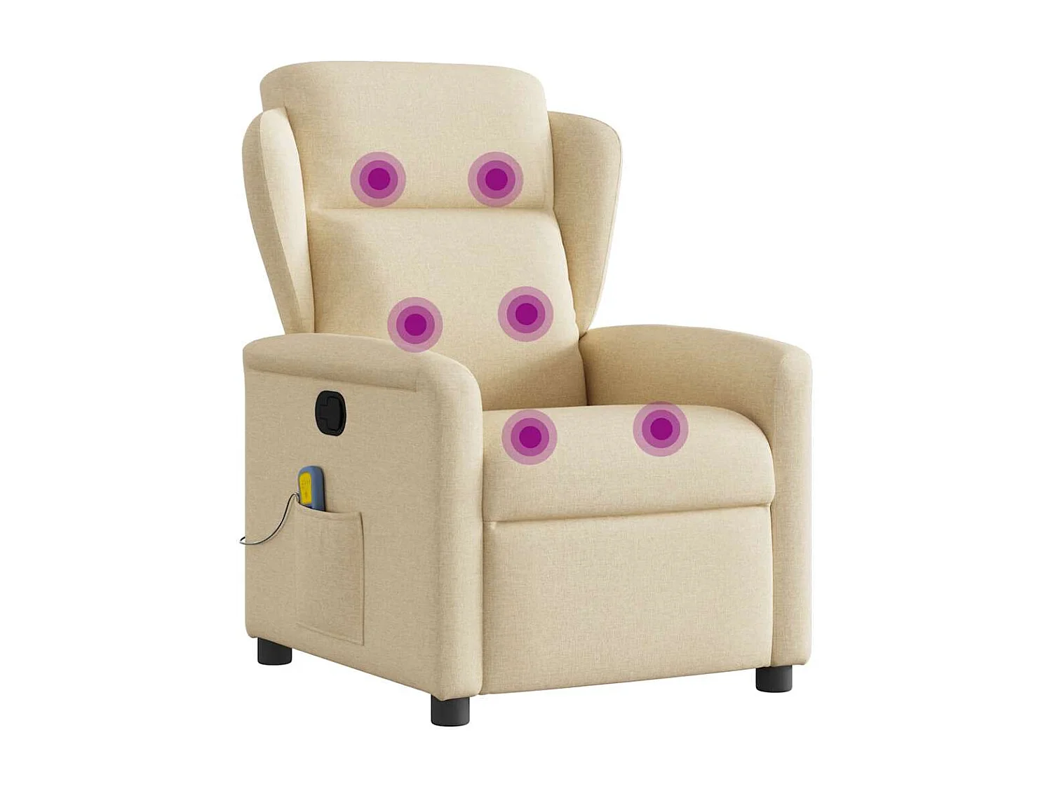 Sillón de salón | Silla | Sillón de masaje reclinable de tela crema SHL5584