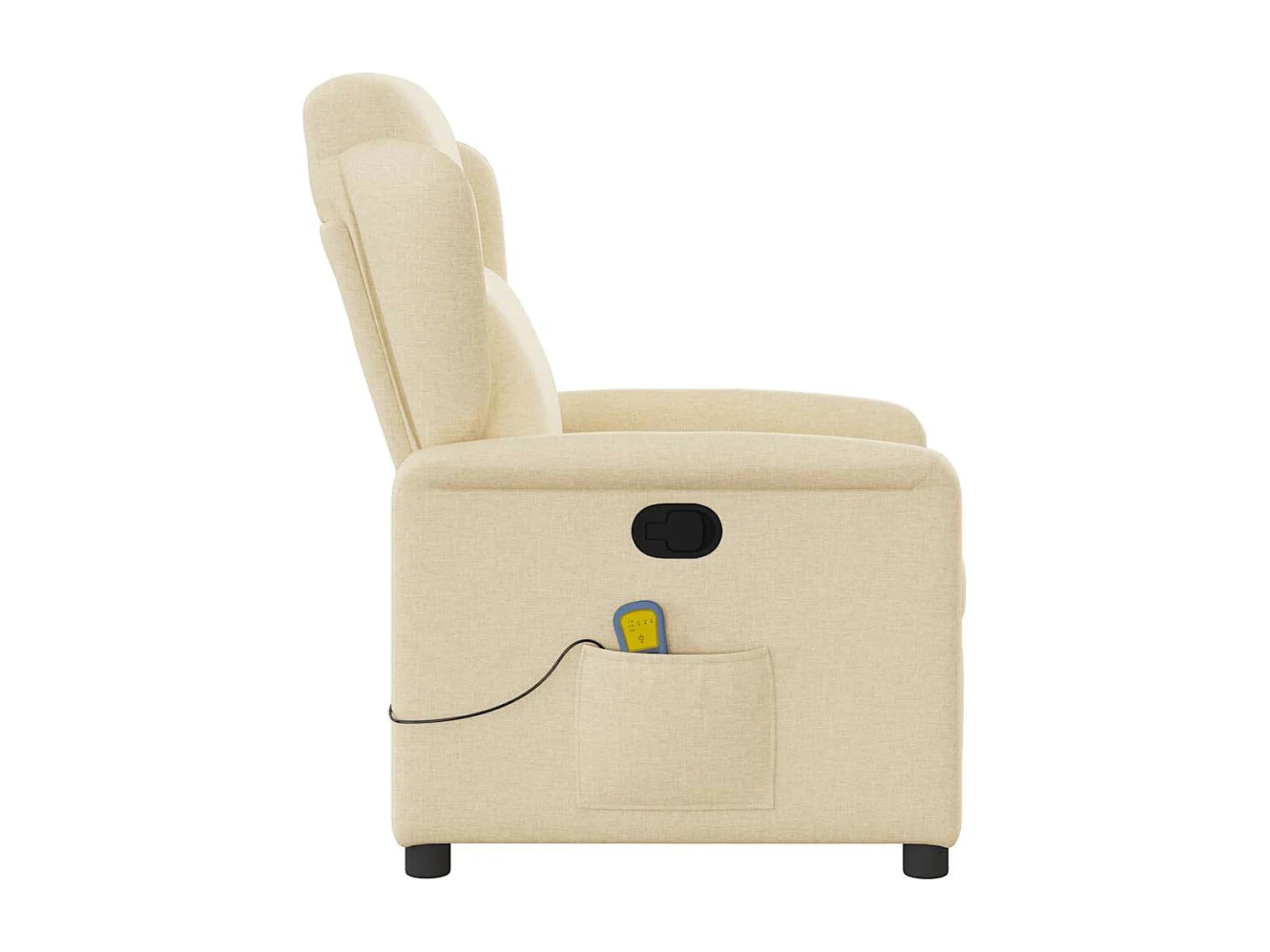 Fauteuil inclinable-Chaise de relax-Fauteuil de Massage Crème Tissu SHL3663