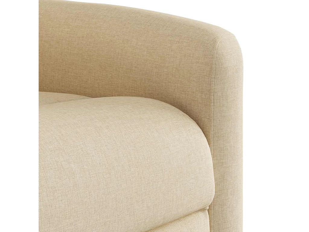 Fauteuil inclinable-Chaise de relax-Fauteuil de Massage Crème Tissu SHL3663