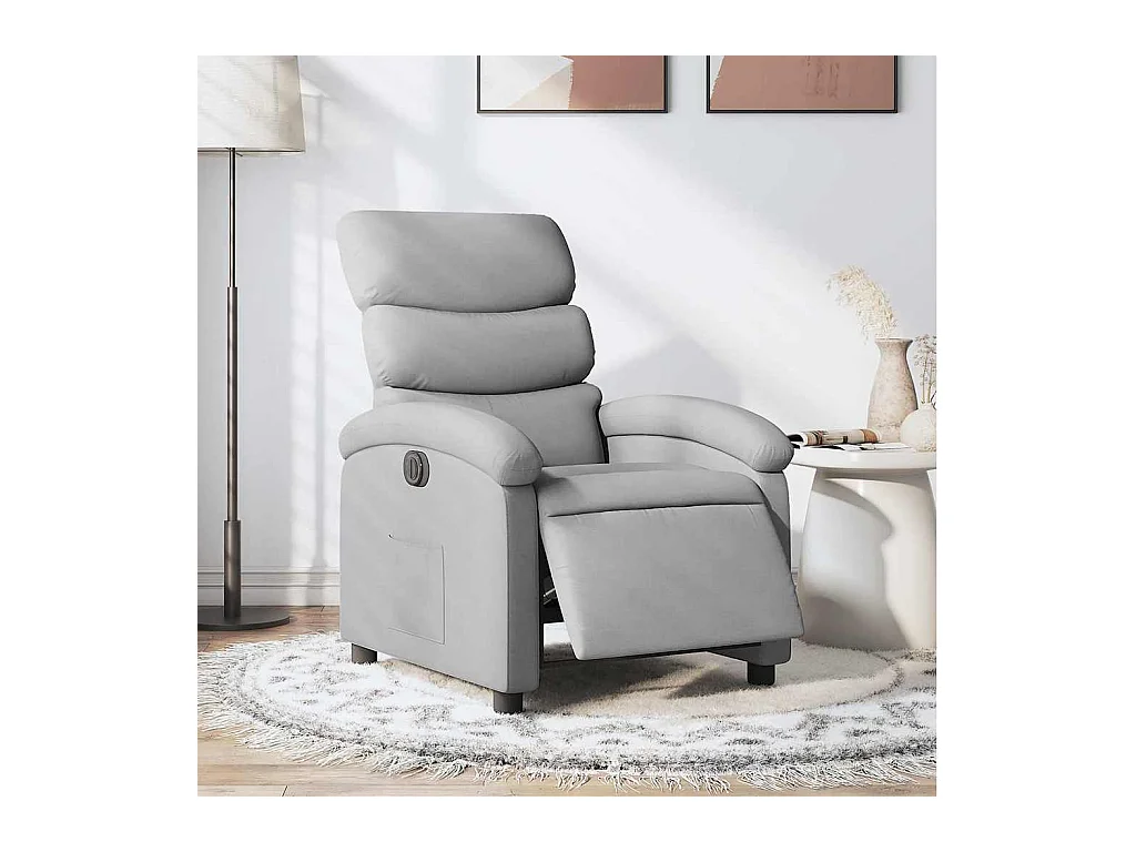 Sillón de relax | Silla | Sillón reclinable eléctrico tela gris claro SHL9564