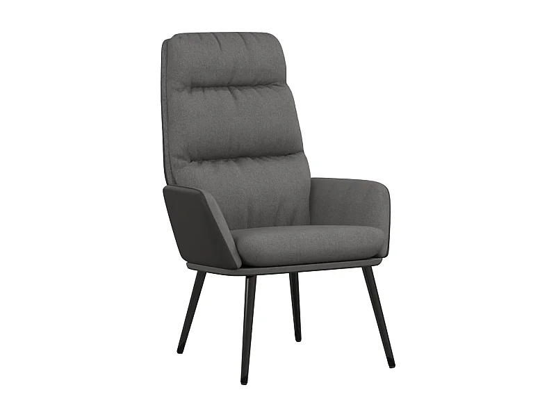 Chaise de relaxation-Fauteuil de Salon Gris clair Tissu SHL5190