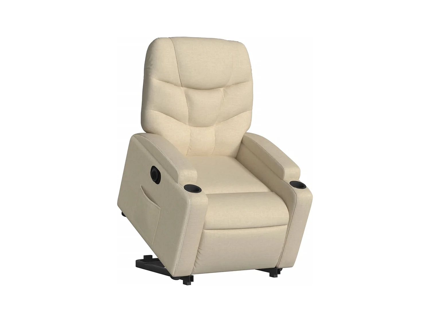 Silla de relax | Sillón eléctrico reclinable elevable de tela color crema SHL4329