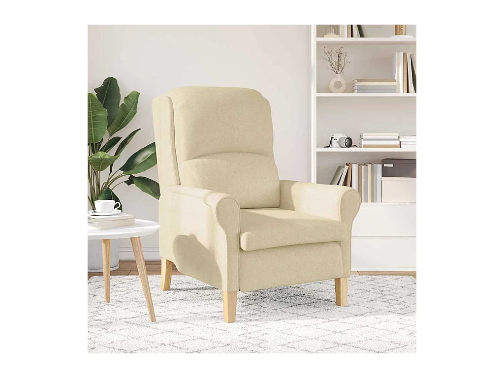 Sillón de salón | Silla de relax Crema 76x94x102 cm tela SHL3011