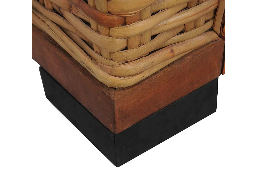 Relaxsessel | Lounge Sessel für Wohnzimmer mit Kissen Braun Natur Rattan SHL58209