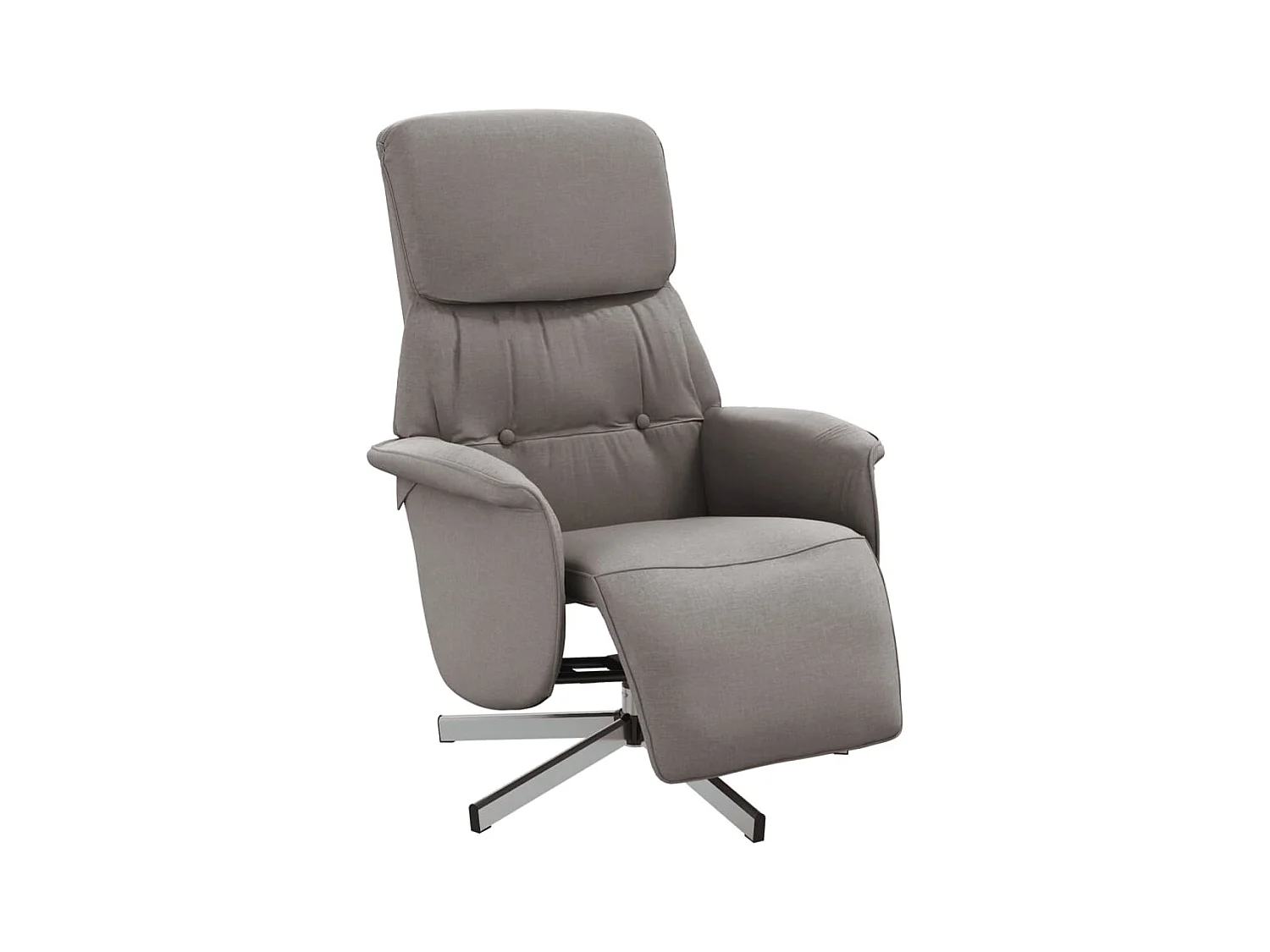 Sillón de relax | Sillón reclinable con reposapiés tela gris taupe SHL2570