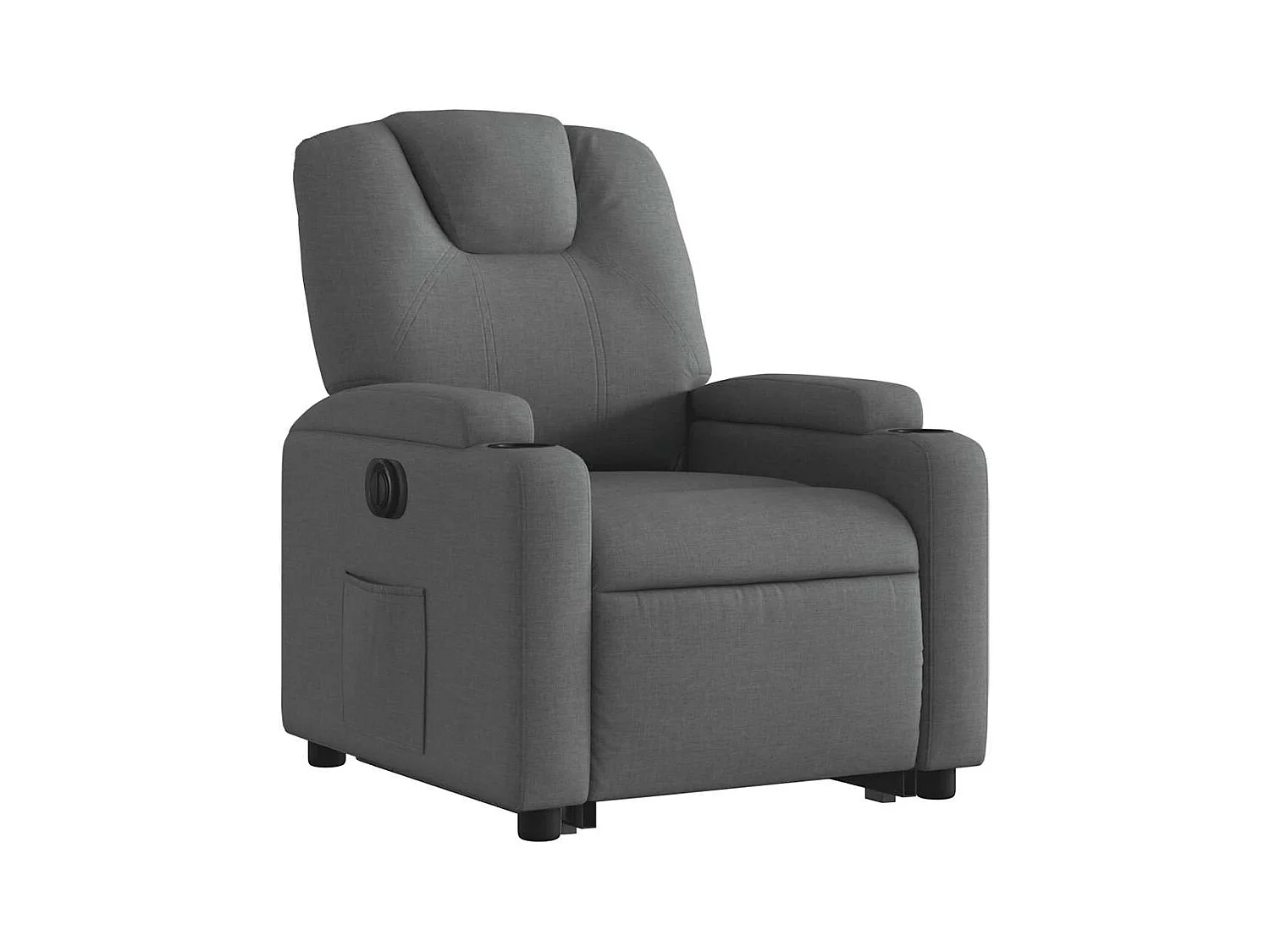 Fauteuil inclinable électrique-Chaise de relax-Fauteuil salon gris foncé tissu SHL2750