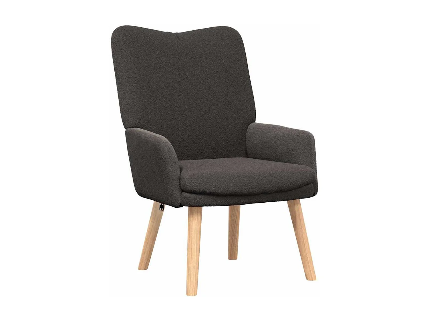 Relaxsessel | Lounge Sessel für Wohnzimmer Dunkelgrau 63x67x94 cm Sherpa-Stoff SHL5559