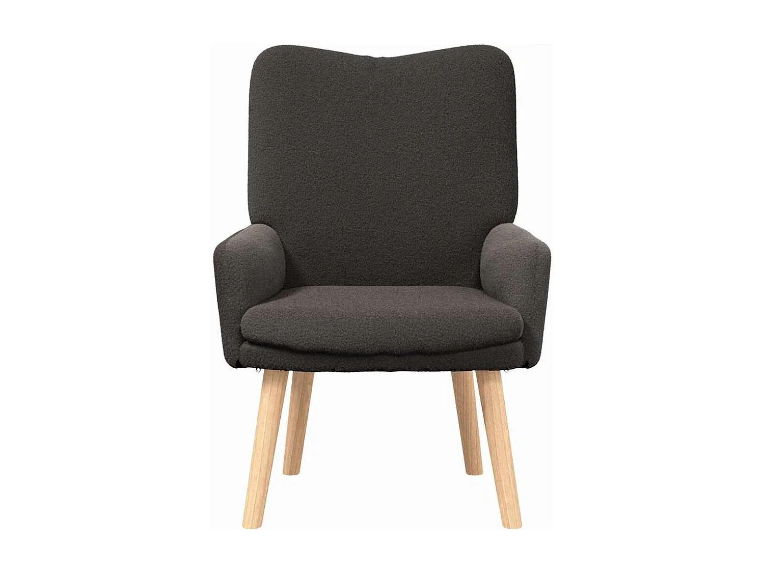 Relaxsessel | Lounge Sessel für Wohnzimmer Dunkelgrau 63x67x94 cm Sherpa-Stoff SHL5559
