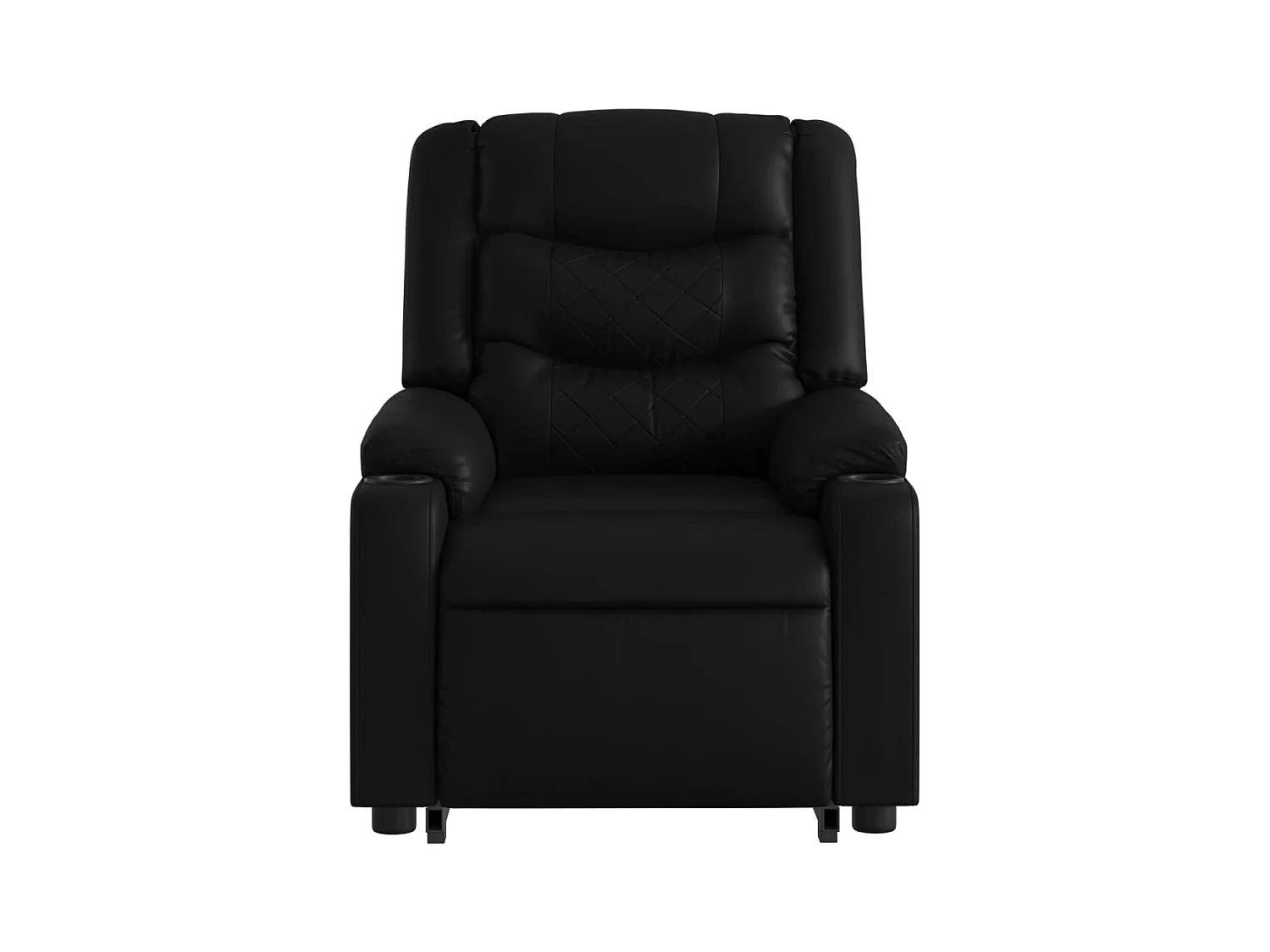 Poltrona Confortável | Poltrona reclinável elevatória couro artificial preto SHL326043