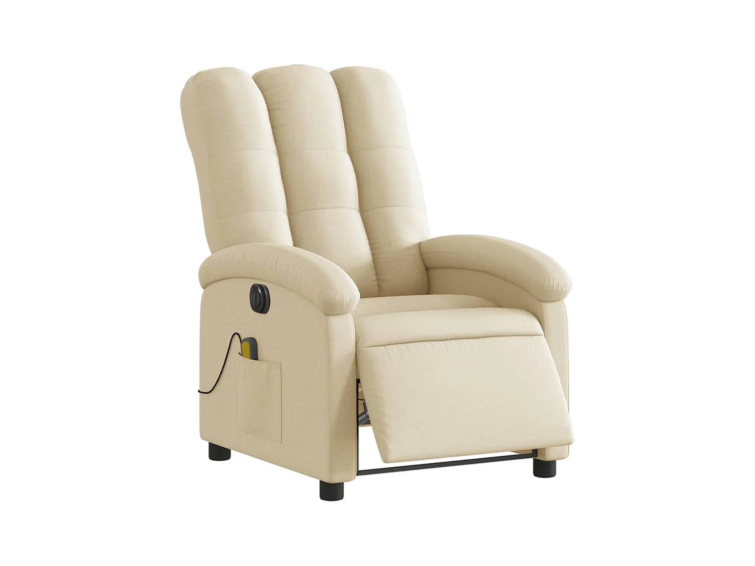 Poltrona de massagens reclinável elétrica tecido creme SHL586500