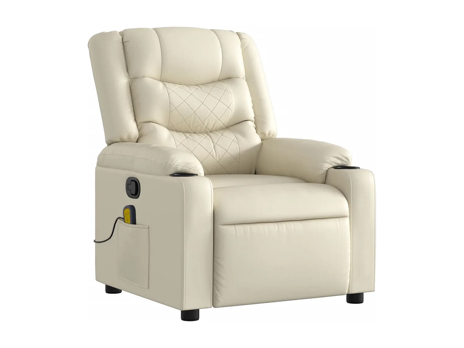 Relaxsessel | Massagesessel mit Relaxfunktion, Kunstleder, Creme SHL22692
