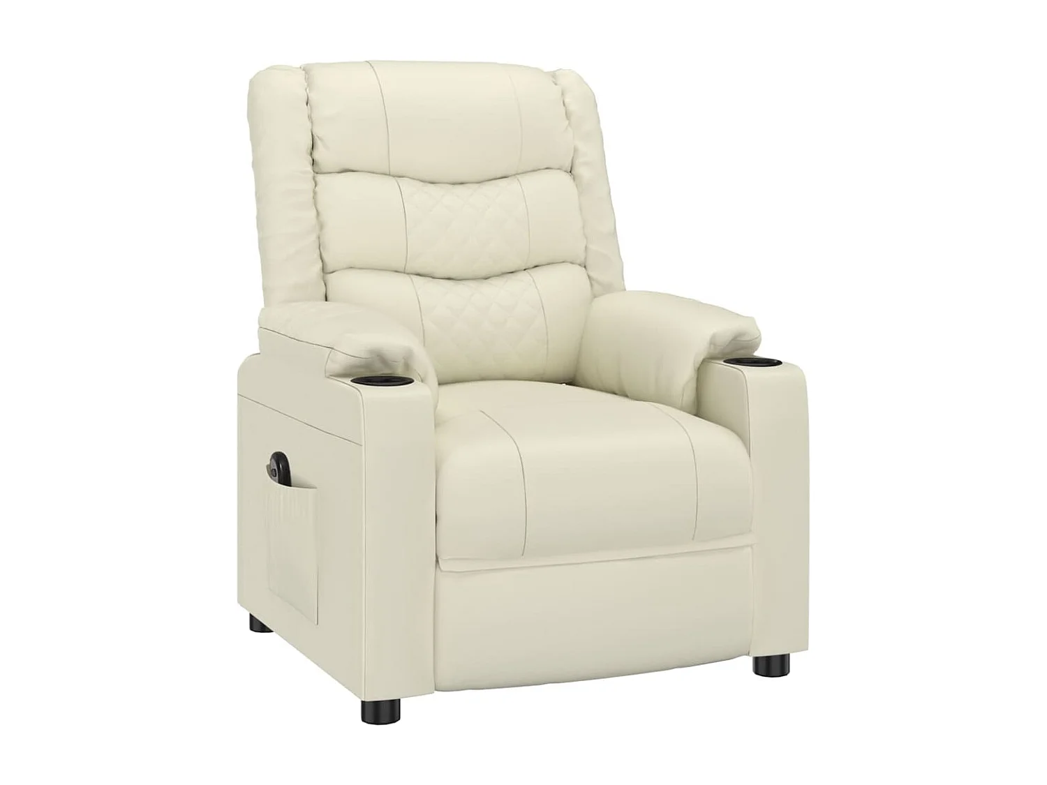 Fauteuil inclinable électrique-Chaise de relax-Fauteuil salon Crème Similicuir SHL5027
