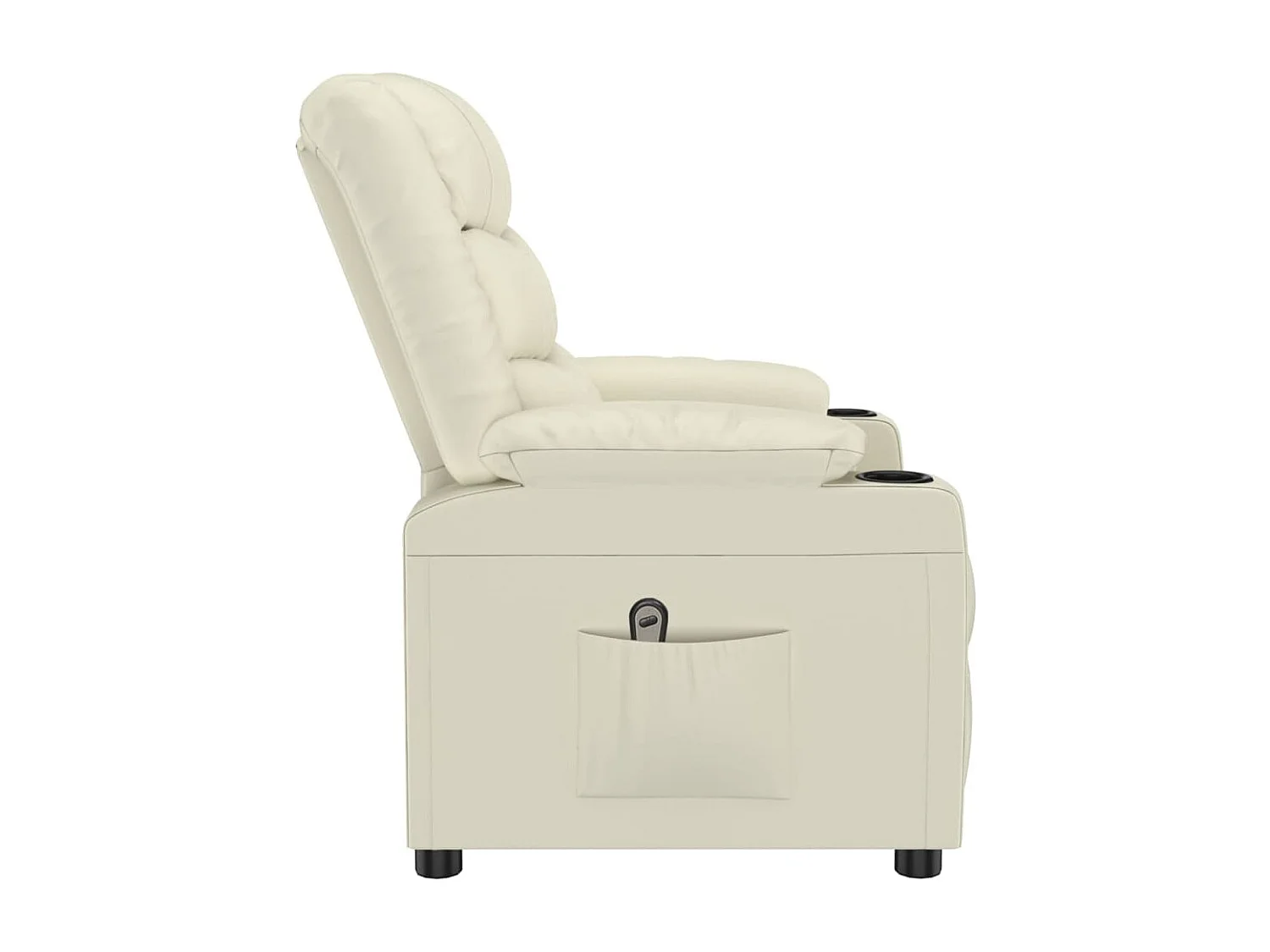 Fauteuil inclinable électrique-Chaise de relax-Fauteuil salon Crème Similicuir SHL5027
