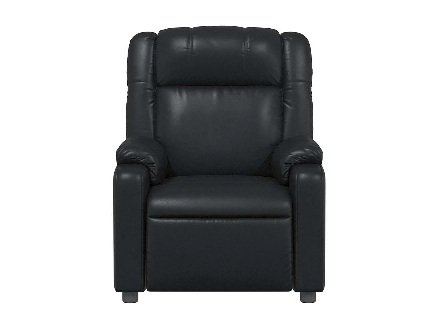 Poltrona de massagens reclinável couro artificial preto SHL720526