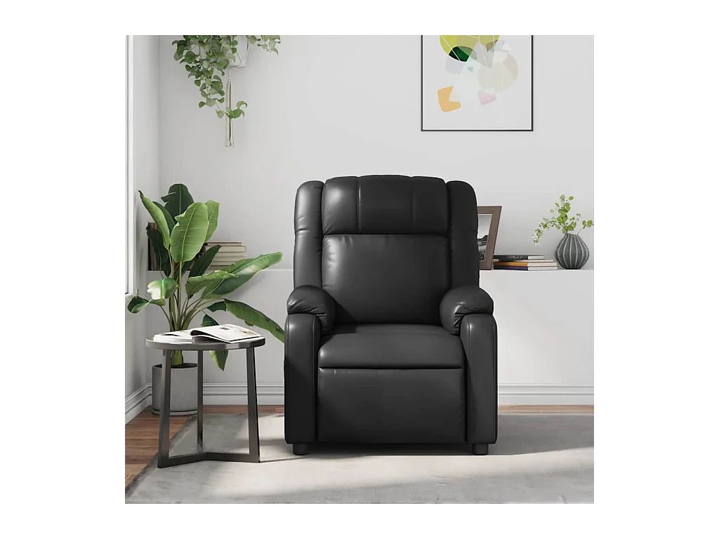 Sillón de salón | Silla | Sillón de masaje reclinable cuero sintético negro SHL4265