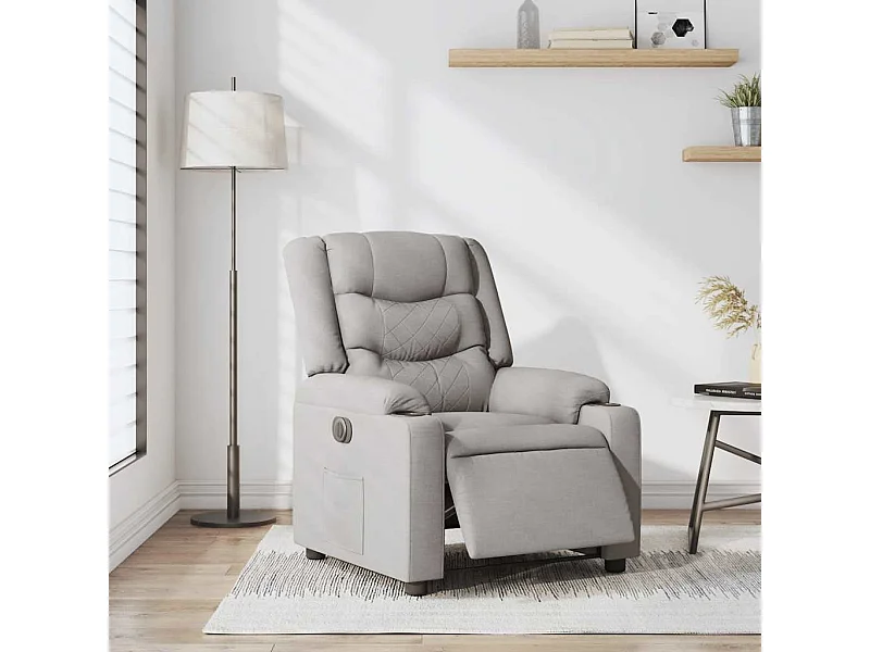 Sillón de relax | Silla | Sillón reclinable eléctrico de tela gris nube SHL9922
