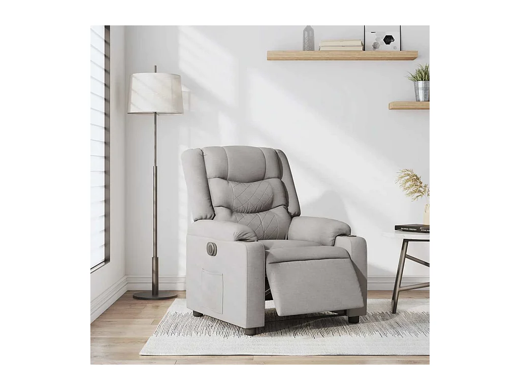 Sillón de relax | Silla | Sillón reclinable eléctrico de tela gris nube SHL9922