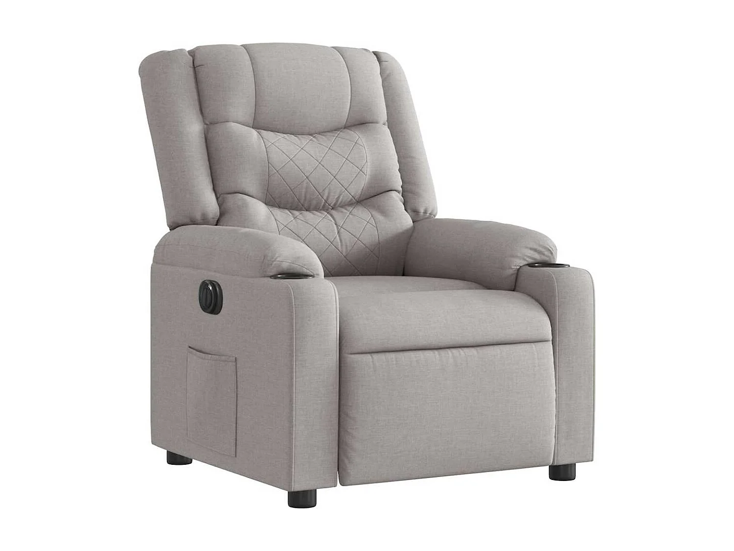 Fauteuil inclinable électrique-Chaise de relax-Fauteuil TV gris nuage tissu SHL4849