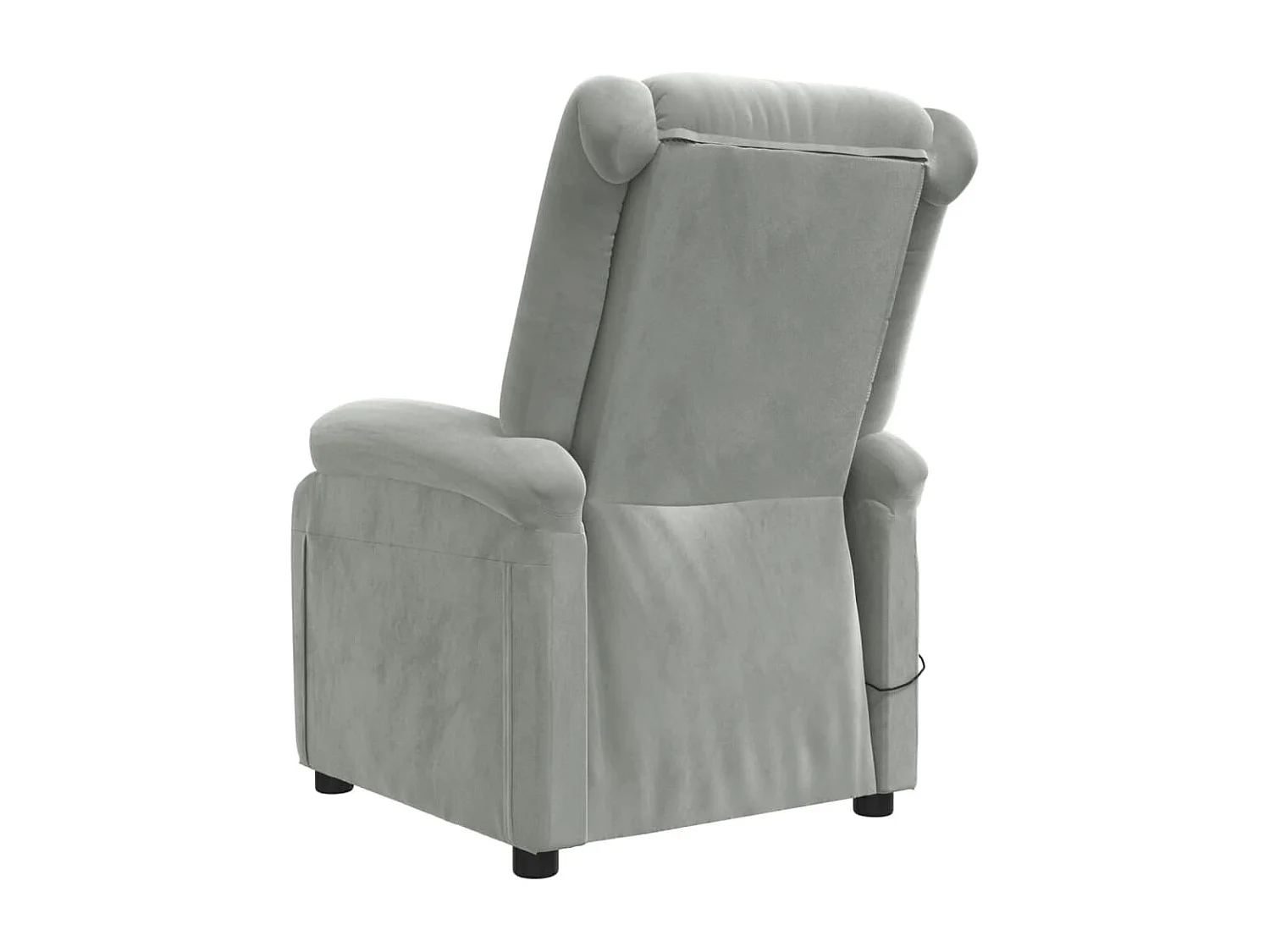 Fauteuil inclinable électrique-Chaise de relax-Fauteuil salon gris clair velours SHL2204