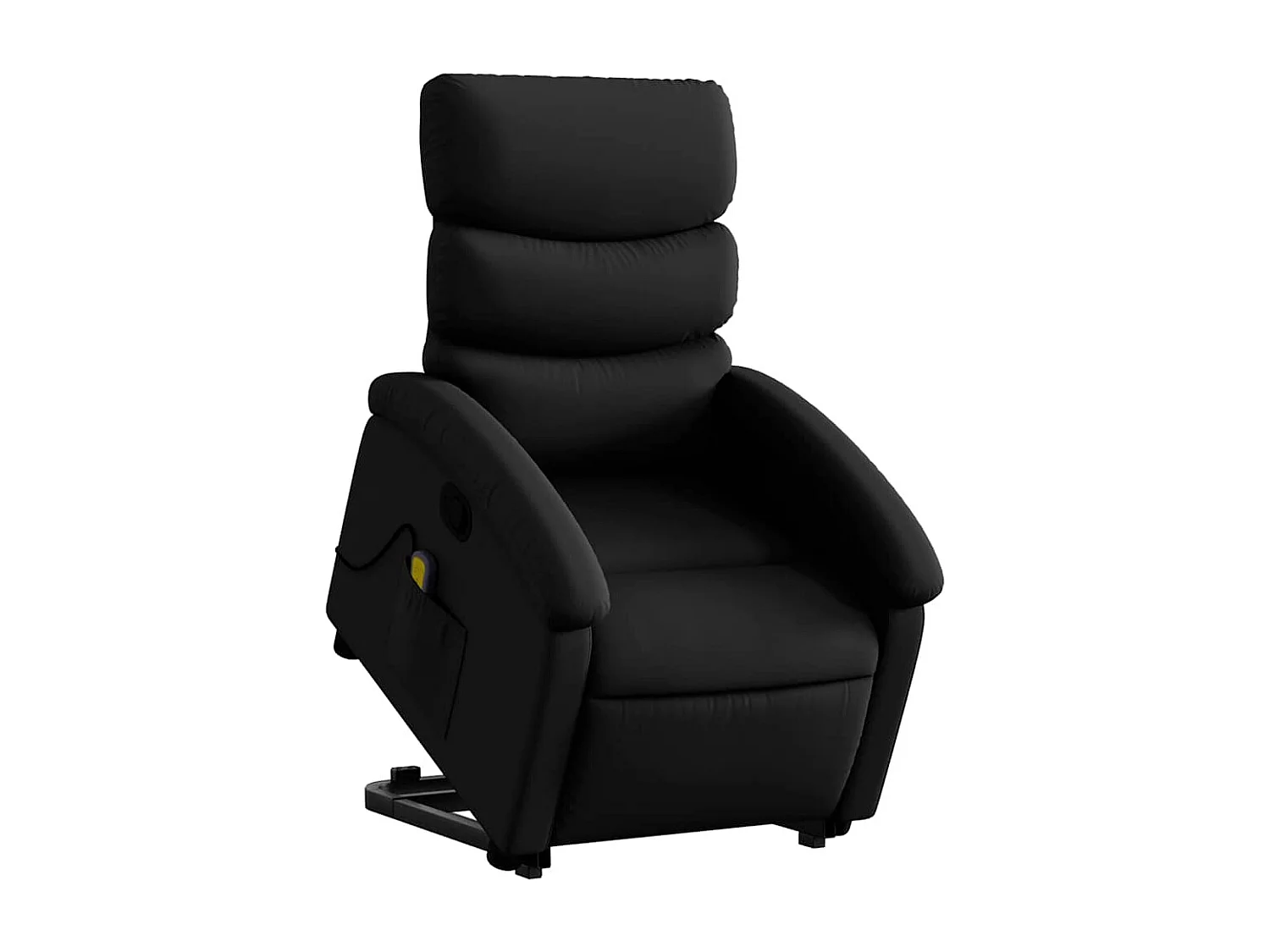 Massagesessel mit Aufstehhilfe | Relaxsessel Schwarz Kunstleder SHL75078