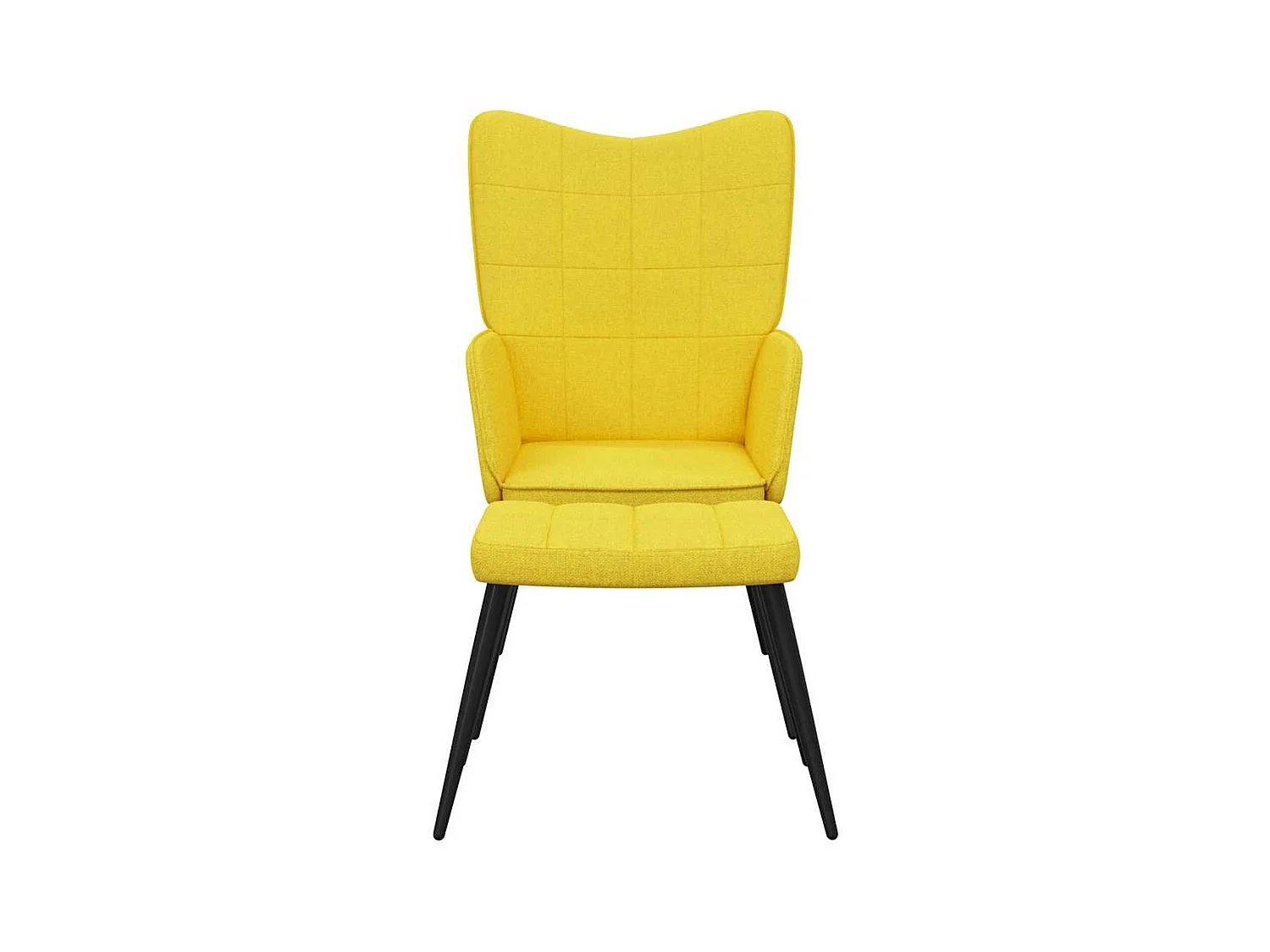 Sillón de relax | Silla de relax con reposapiés tela amarillo mostaza SHL4274
