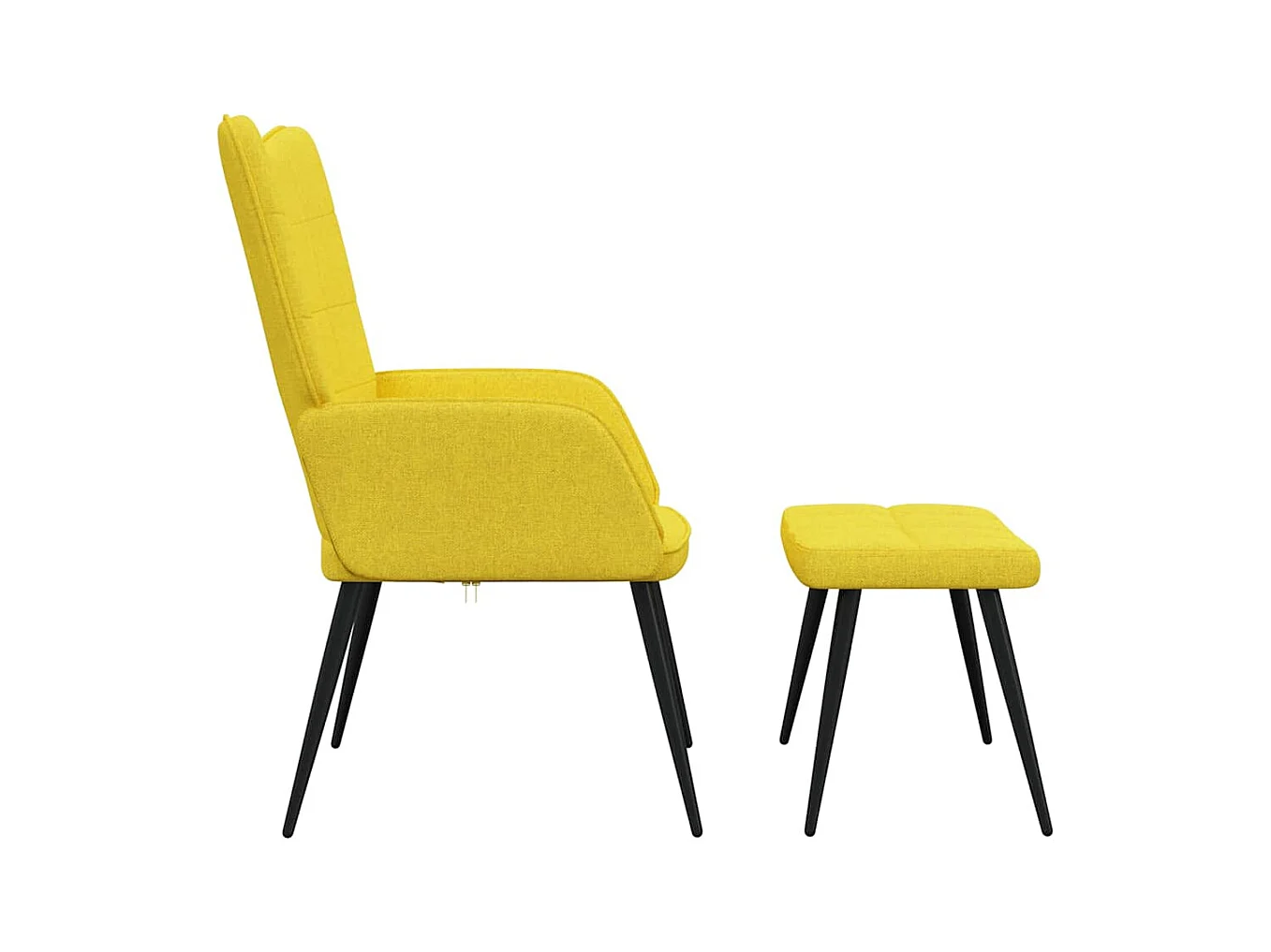 Sillón de relax | Silla de relax con reposapiés tela amarillo mostaza SHL4274