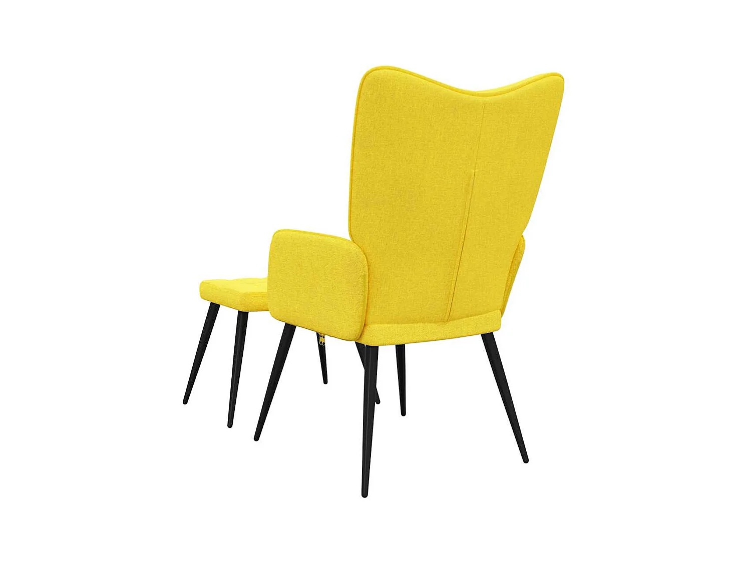 Sillón de relax | Silla de relax con reposapiés tela amarillo mostaza SHL4274