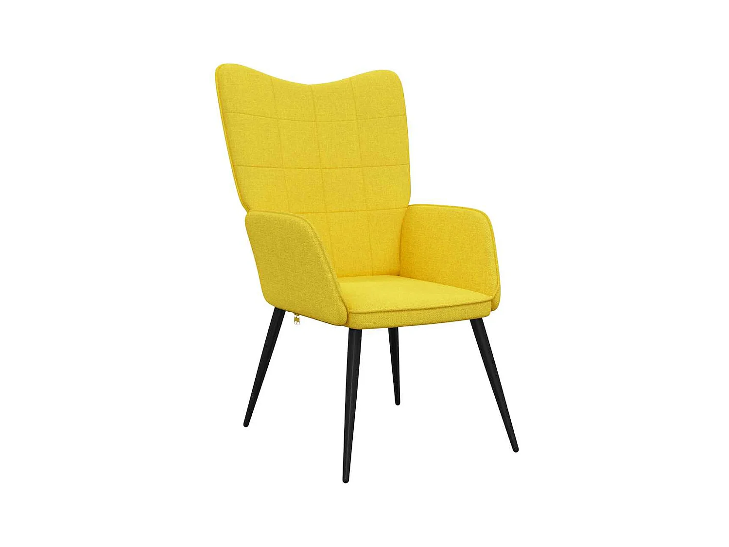 Sillón de relax | Silla de relax con reposapiés tela amarillo mostaza SHL4274