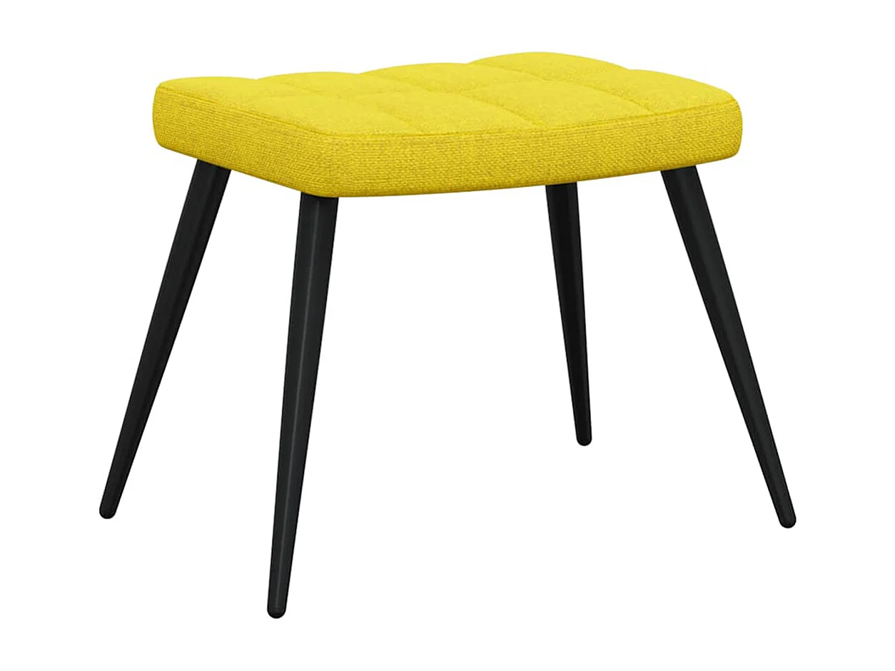 Relaxsessel mit Hocker | Lounge Sessel Senfgelb Stoff SHL92009
