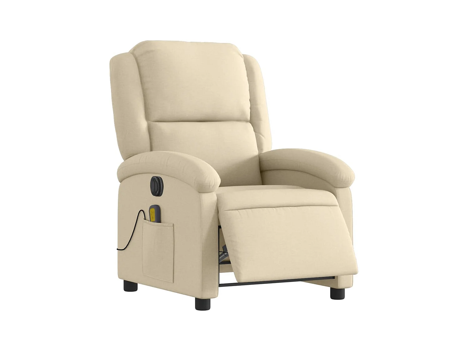 Poltrona de massagens reclinável elétrica tecido creme SHL119006