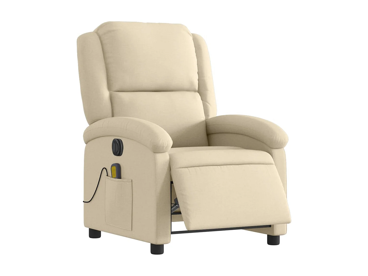Fauteuil inclinable électrique-Chaise-Fauteuil de Massage crème tissu SHL2973