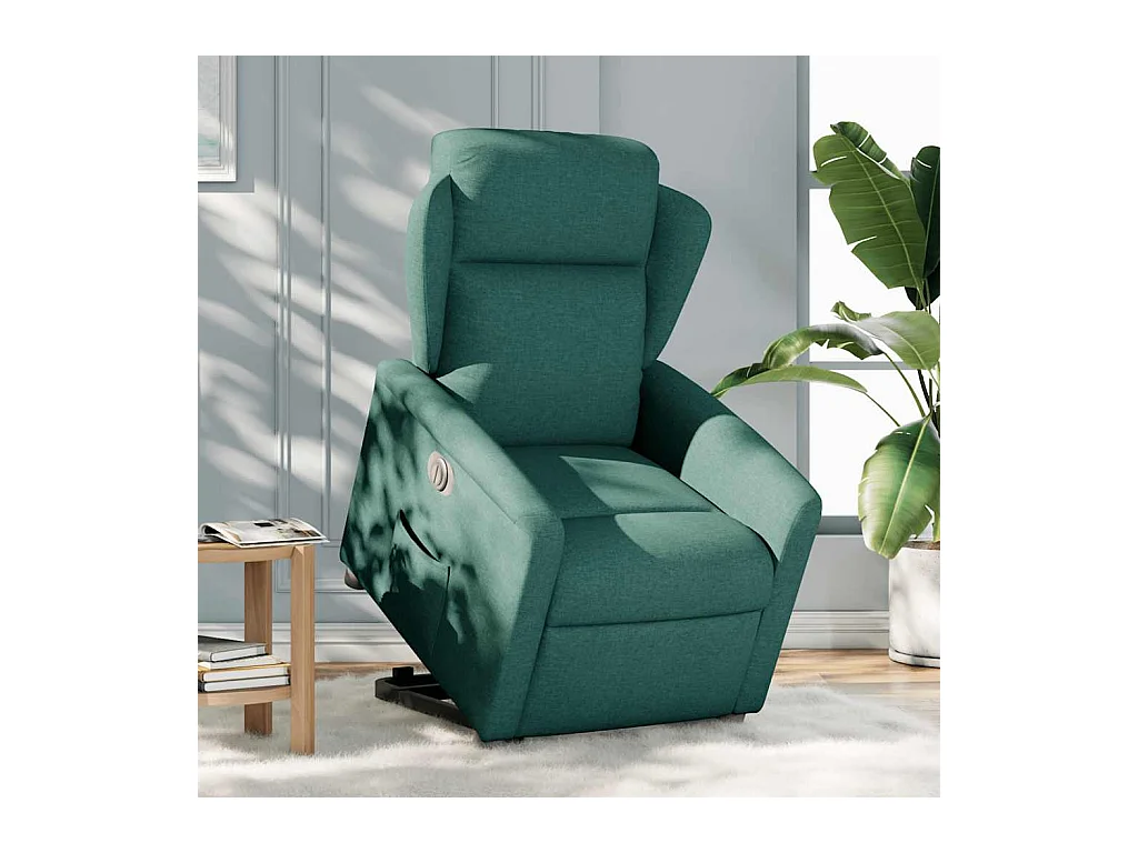 Fauteuil inclinable électrique-Chaise de relax-Fauteuil TV vert foncé tissu SHL3333