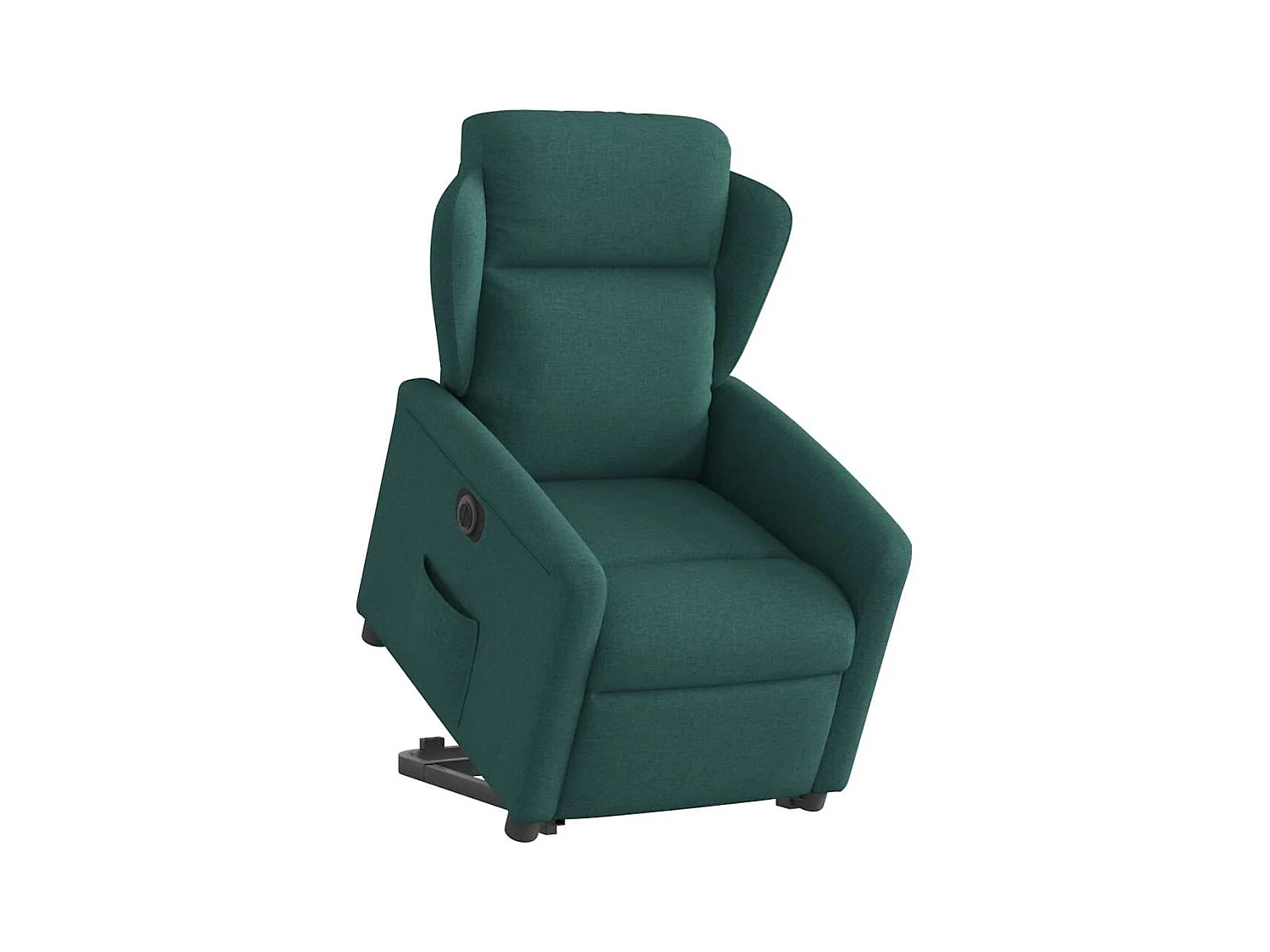 Silla de relax | Sillón eléctrico reclinable elevable de tela verde oscuro SHL8162