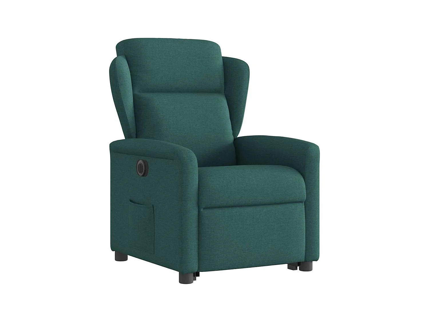 Silla de relax | Sillón eléctrico reclinable elevable de tela verde oscuro SHL8162