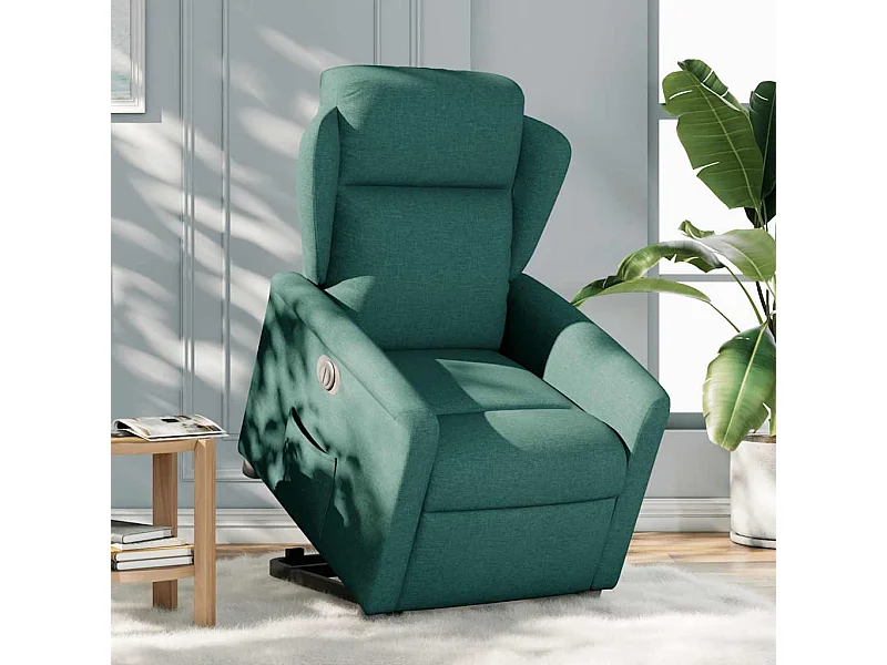 Fauteuil inclinable électrique-Chaise de relax-Fauteuil TV vert foncé tissu SHL3333