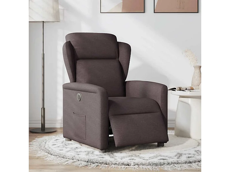 Sillón de relax | Silla | Sillón reclinable eléctrico tela marrón oscuro SHL4008