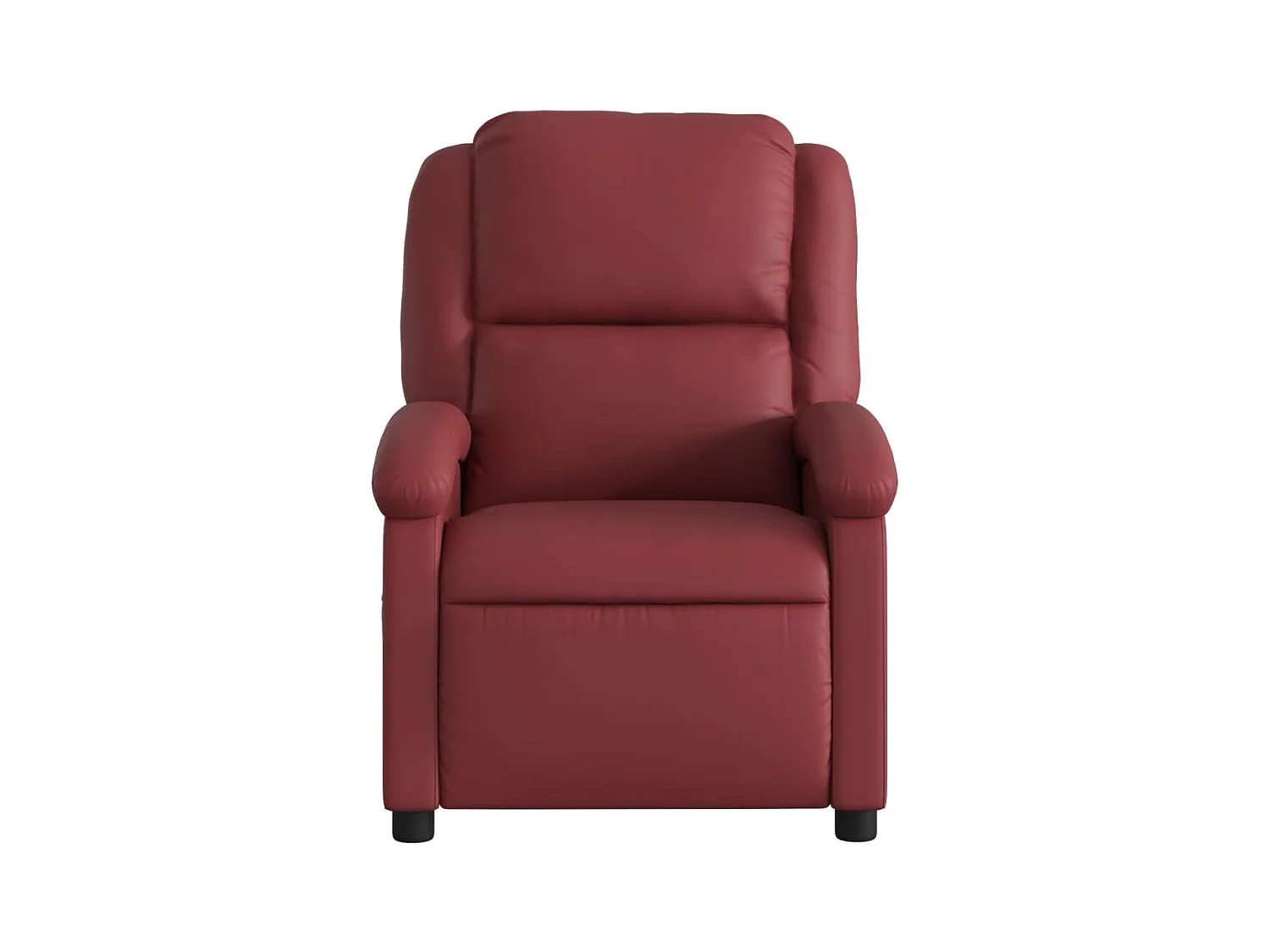 Sillón de relax | Sillón reclinable de cuero sintético rojo tinto SHL9618