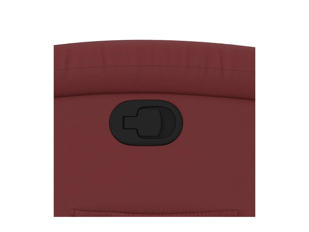 Sillón de relax | Sillón reclinable de cuero sintético rojo tinto SHL9618